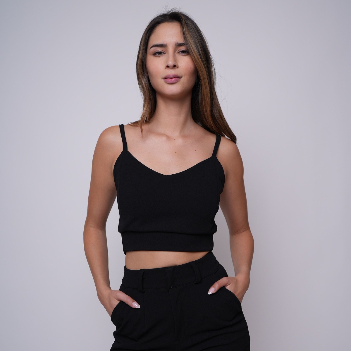 Crop Top Escote en V