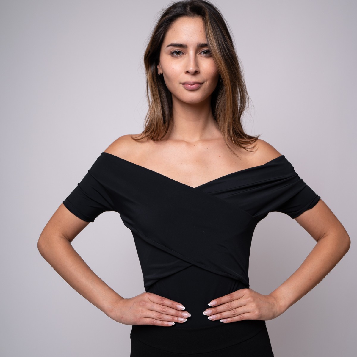 Polera Cruzada Hombros Descubiertos