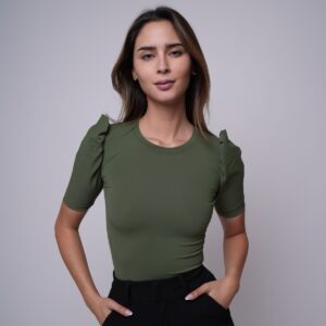 Polera Manga Globo Verde