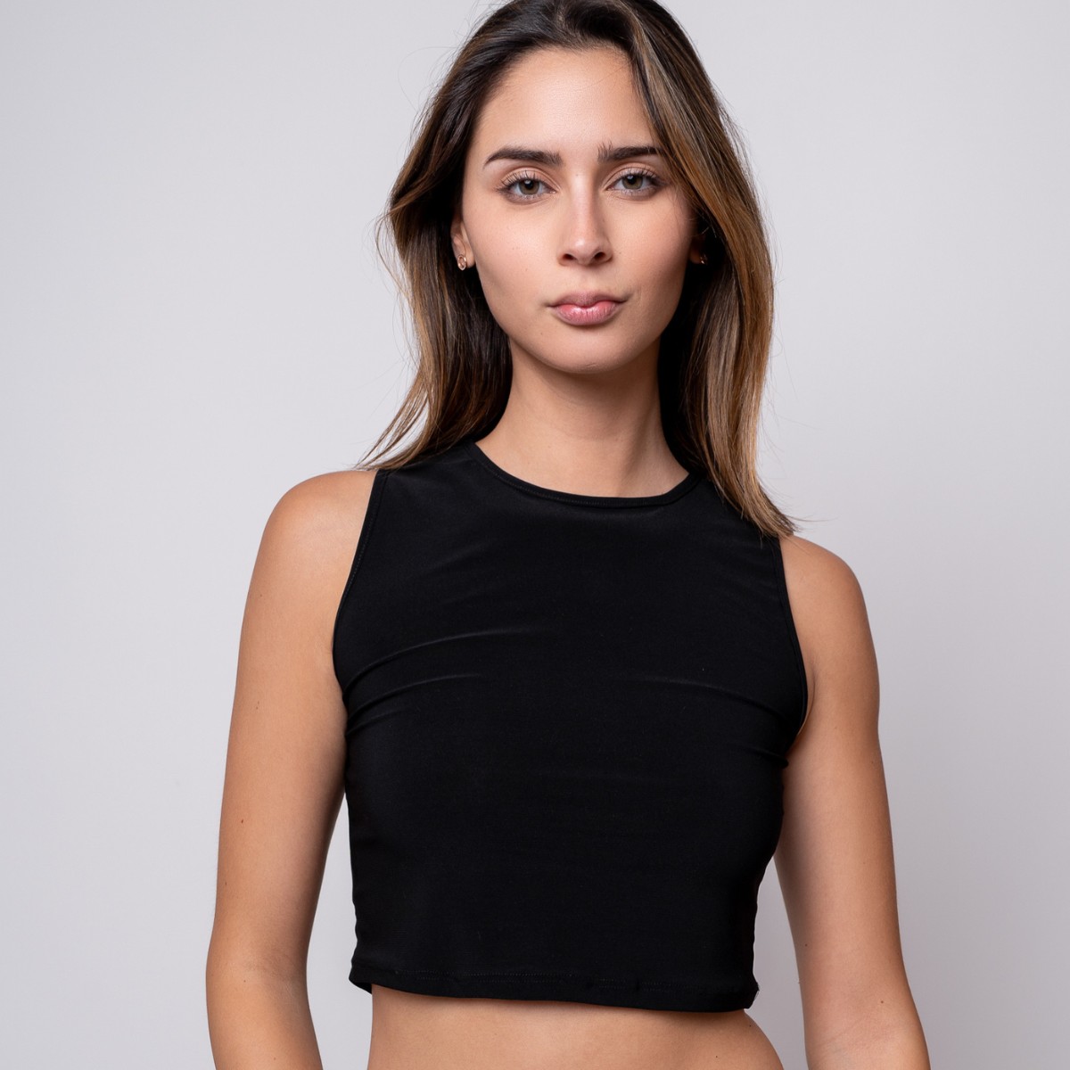 Crop Top Básico Negro