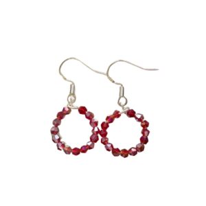 Aros con Cristales Gancho Plata 925