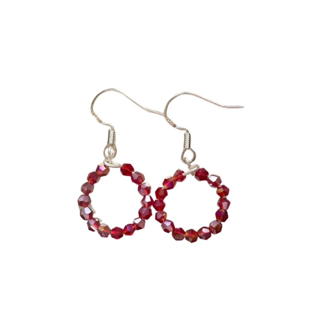 Aros con Cristales Gancho Plata 925