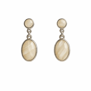 Aros Plata 950 Piedra Natural