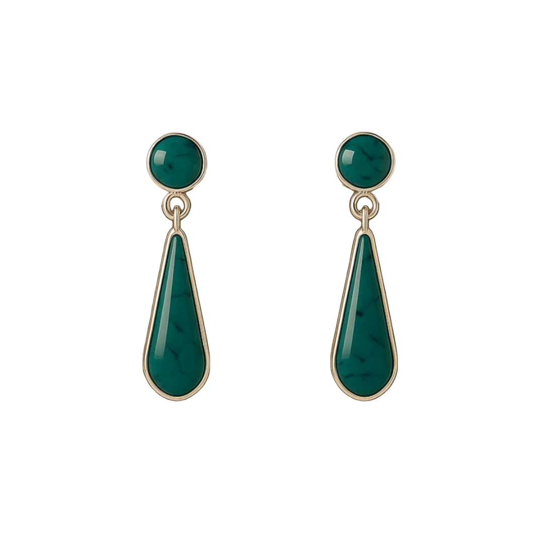 Aros Plata 950 Con Piedra Natural