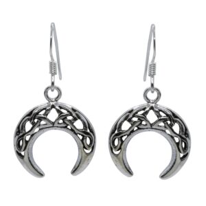 Aros de Plata 925 Luna Celta