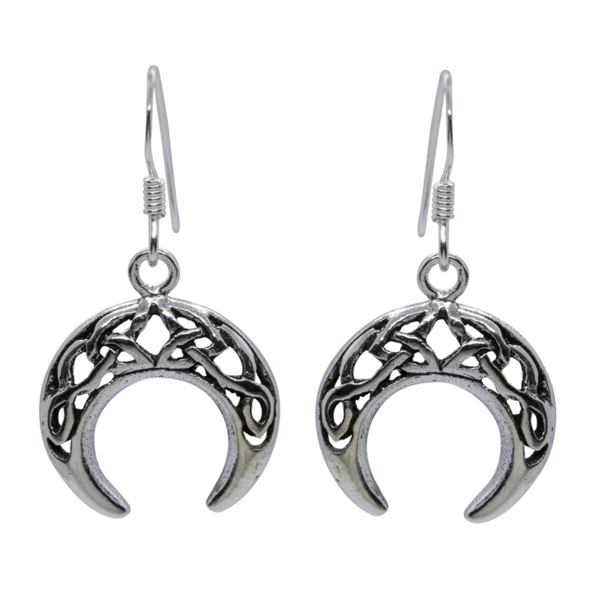 Aros de Plata 925 Luna Celta