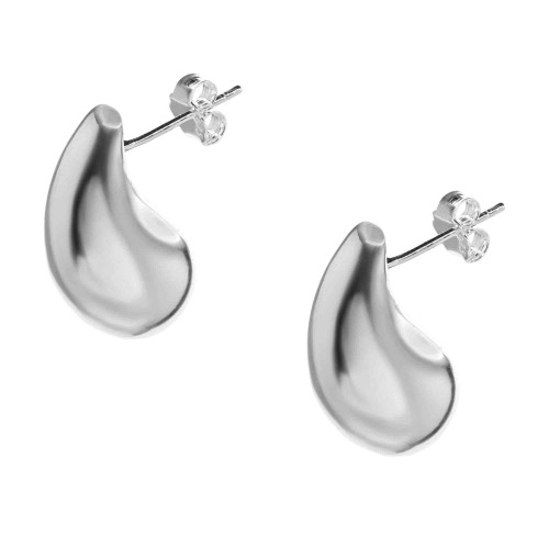 Aros de Plata 925 Modelo Gota Lisa