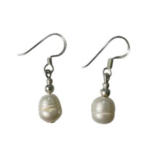 Aros de Plata con Perlas de Río