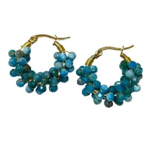 Aros en Alambrismo con Piedra Apatita