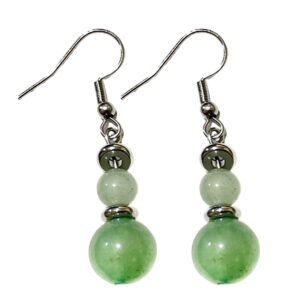 Aros de Acero con Piedra Jade