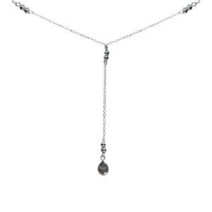 Collar de Plata 925 con Esferas y Circón Tornasol